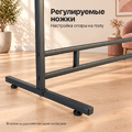 Рейл для одежды CARINOUS1525 усиленный в стиле Лофт на ножках, с круглой штангой, черная