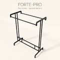 Вешало для одежды FORTE-PRO двухстороннее 1400х600, черного цвета